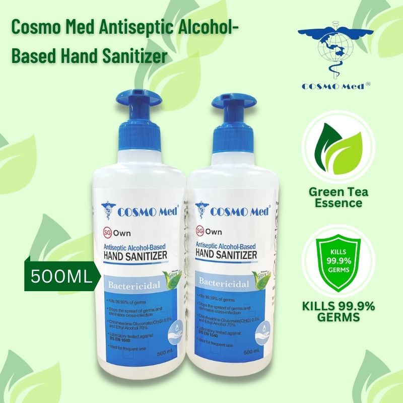 COSMO Med – Antiseptic Hand Sanitizer, Alcohol-based With Green Tea Essence
