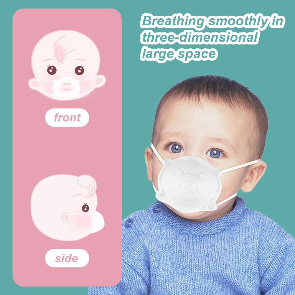 6PCS 0-18 months baby maskes 0-3 kids 3D stereo cartoon disposable baby Newborn face shield for covids