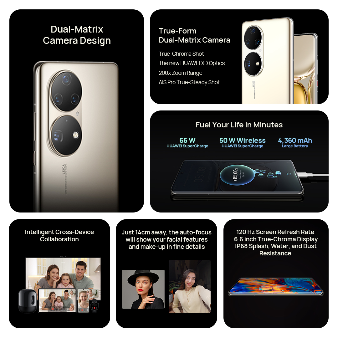 HUAWEI P50 Pro Smartphone | True-Form Dual-Matrix Camera | 6.6" True-Chroma Display, 120Hz | Dual HUAWEI SuperCharge
