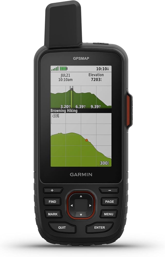 Garmin GPSMAP 67i Rugged GPS Handheld with inReach® Satellite Technology, Two-Way Messaging, Interactive SOS, and Mapping
